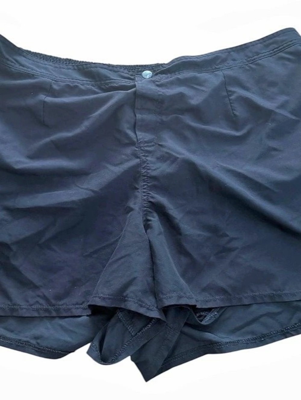 Coco Reef Womens 2X Swim Board Shorts Solid Black Elastic Waist Pocket